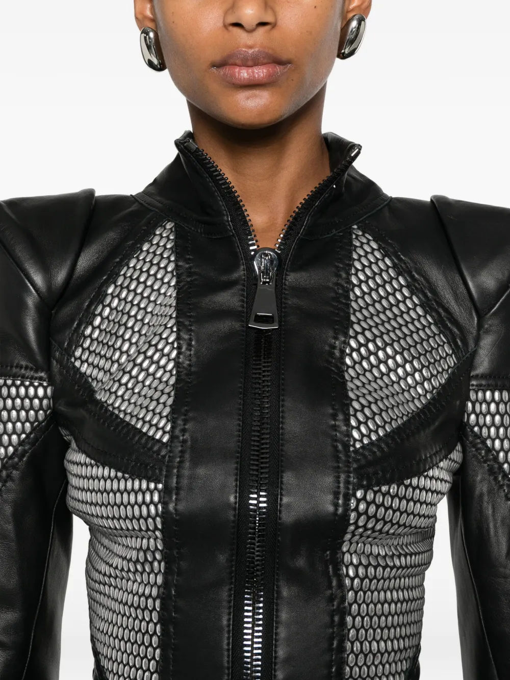 MITILIANE COUTURE Mini-jurk met studs op schouders Zwart