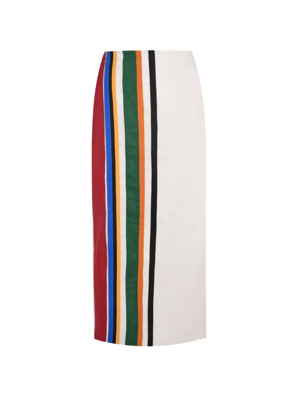 Cala de la Cruz Lima appliqué-stripe pencil skirt - Toni neutri