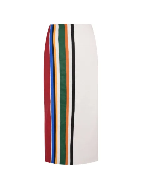Cala de la Cruz Lima appliqué-stripe pencil skirt