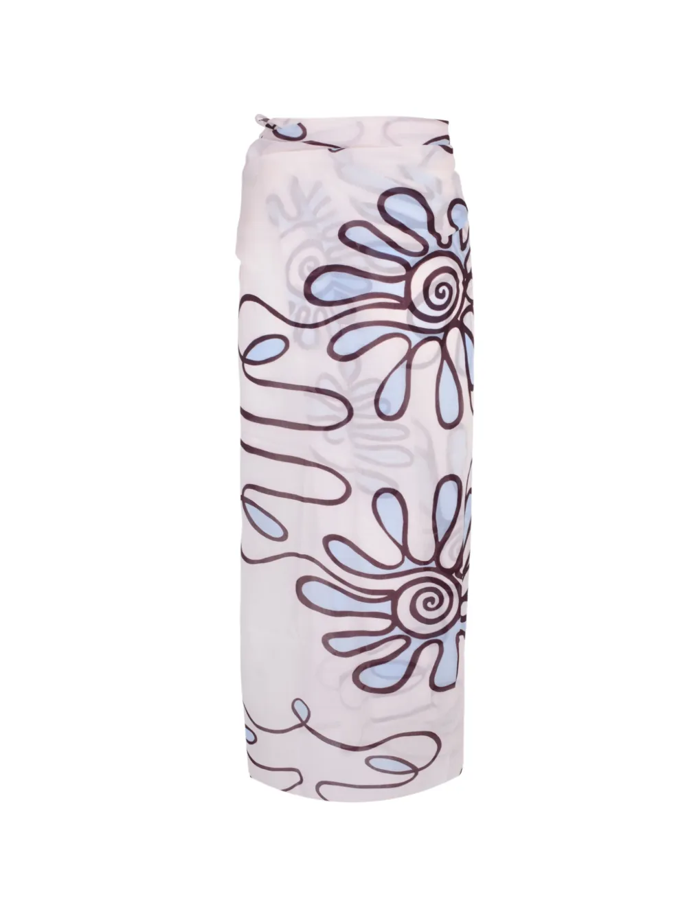 Cala de la Cruz Rok met abstracte print Beige