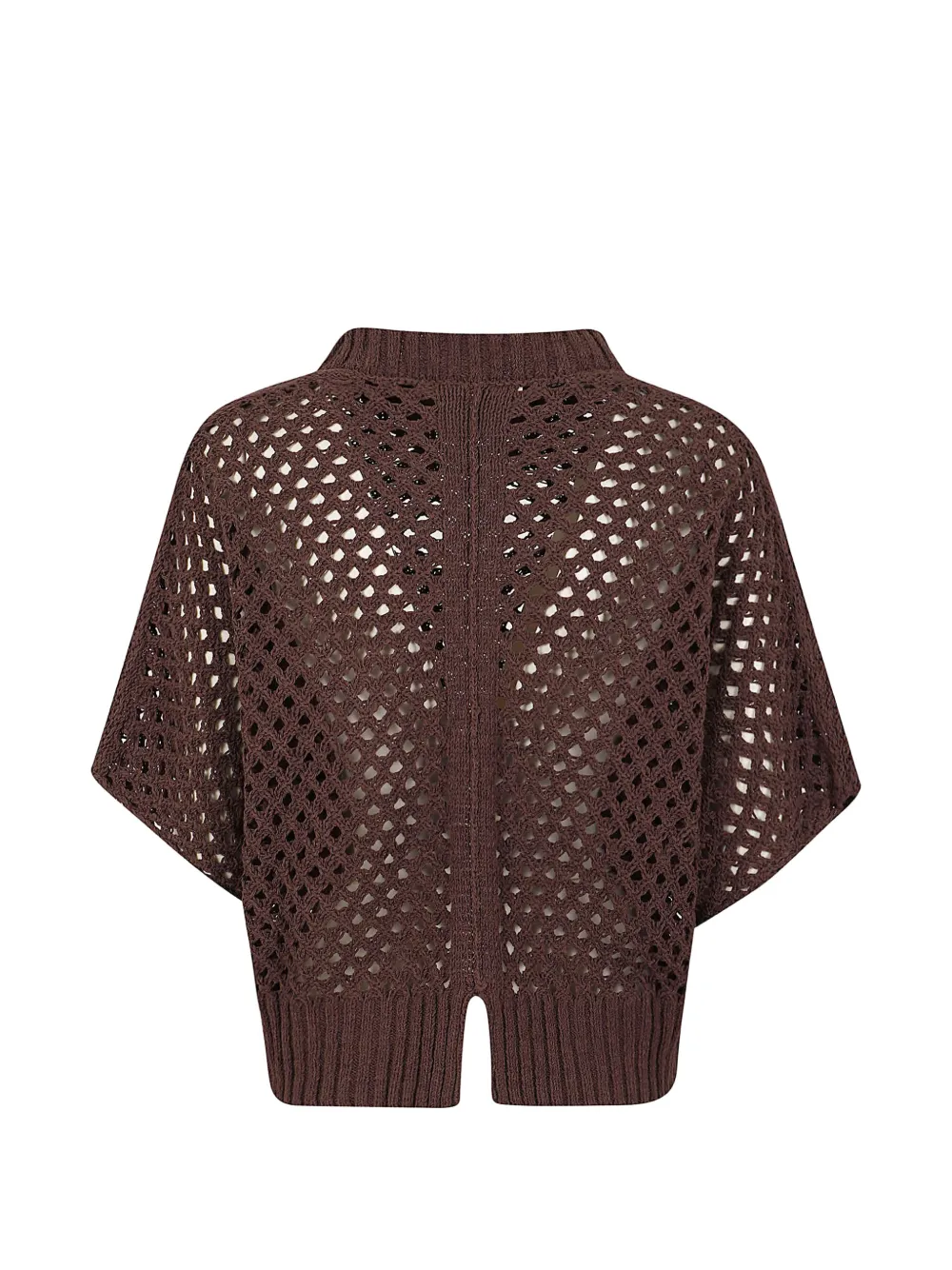  Antonelli Pull En Maille Ajourée - Marron 