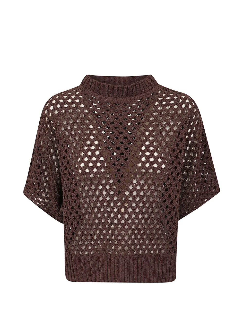 Antonelli open-knit sweater - Marrone
