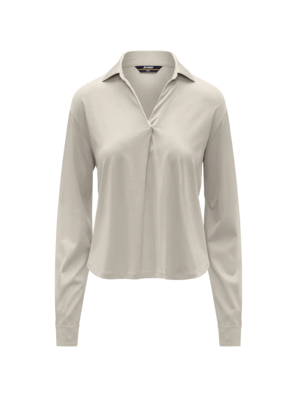 K-Way Grenerie twist-detail long-sleeve blouse - Toni neutri