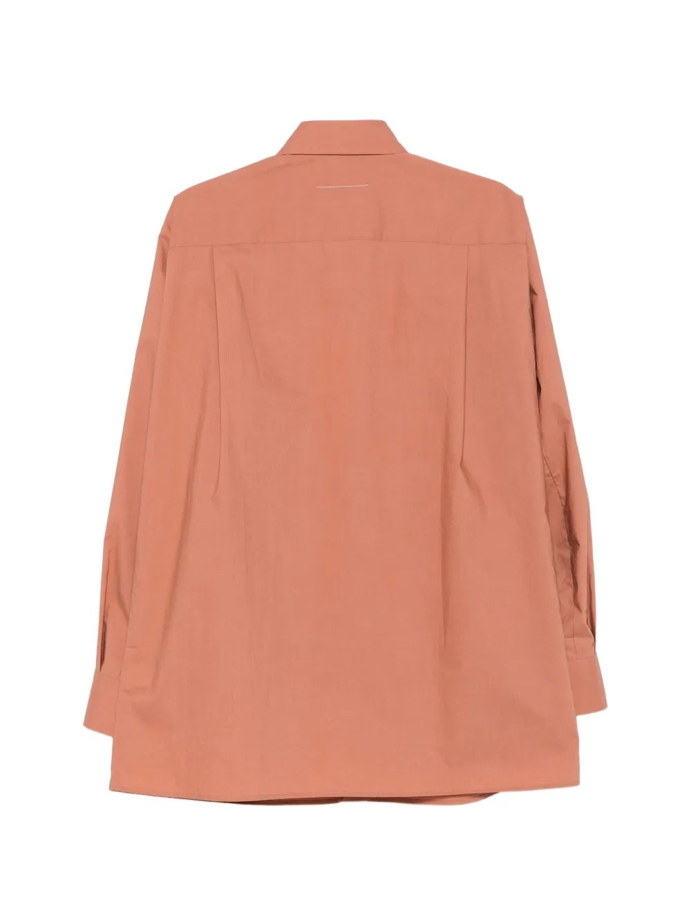 MM6 Maison Margiela Overhemd met geborduurd logo en zak Bruin