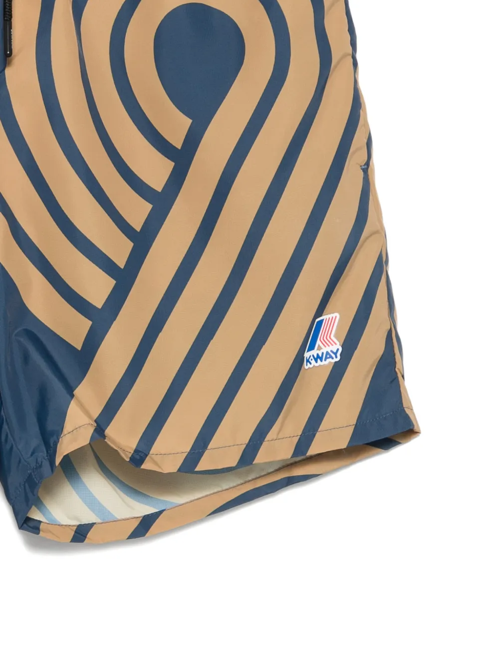 K-Way Le Vari Oliver zwembroek met trekkoord en print Blauw