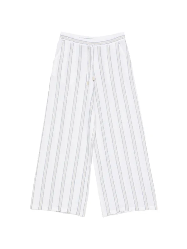 Fedeli New Diana Striped Palazzo Pants in White