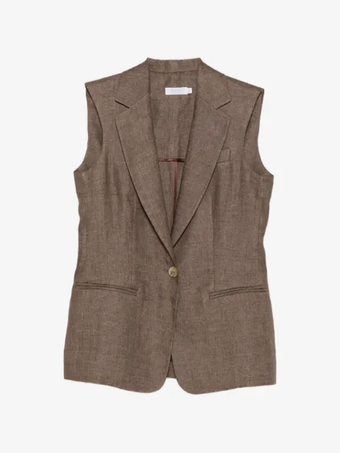 Barba sleeveless single-breasted jacket