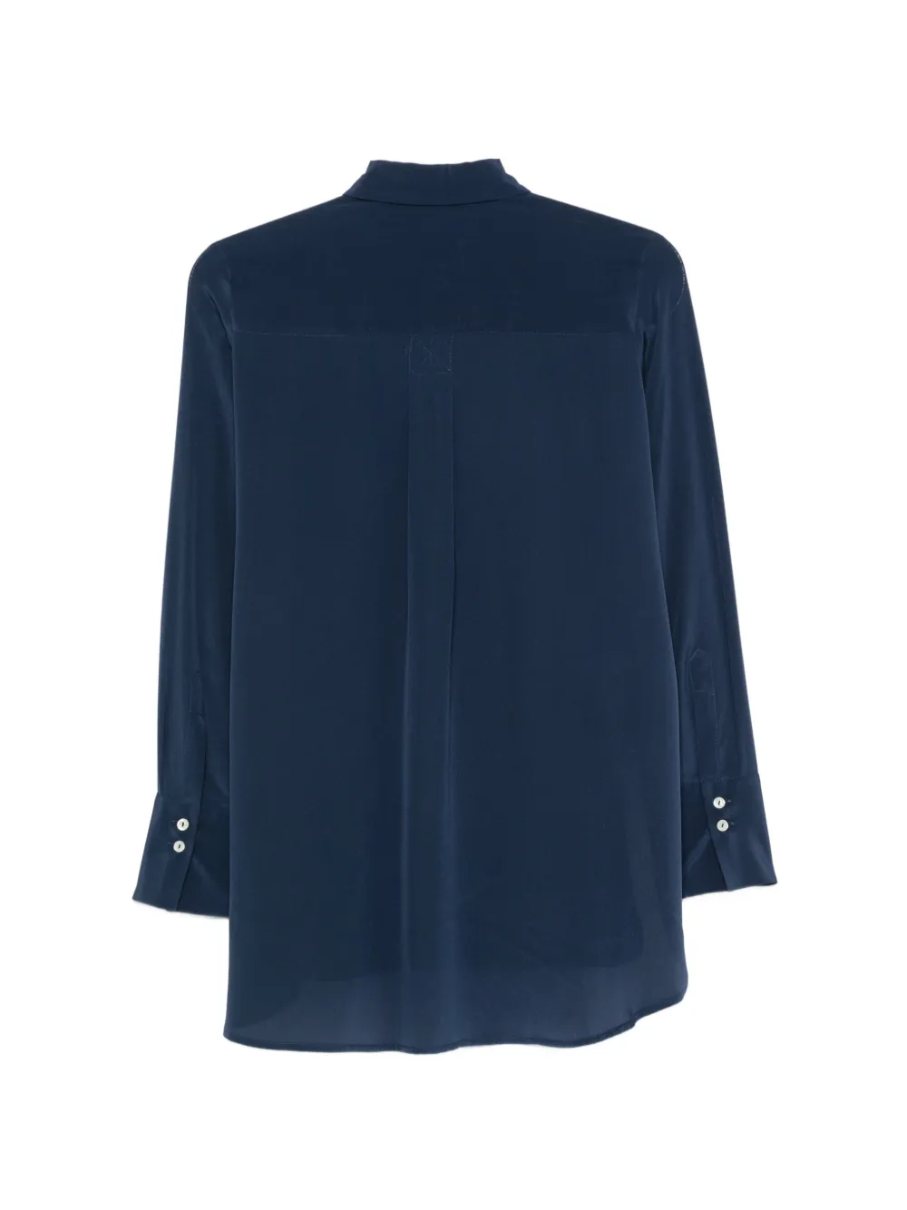 Barba Curved-hem Long-sleeve Shirt in Blue, view 2