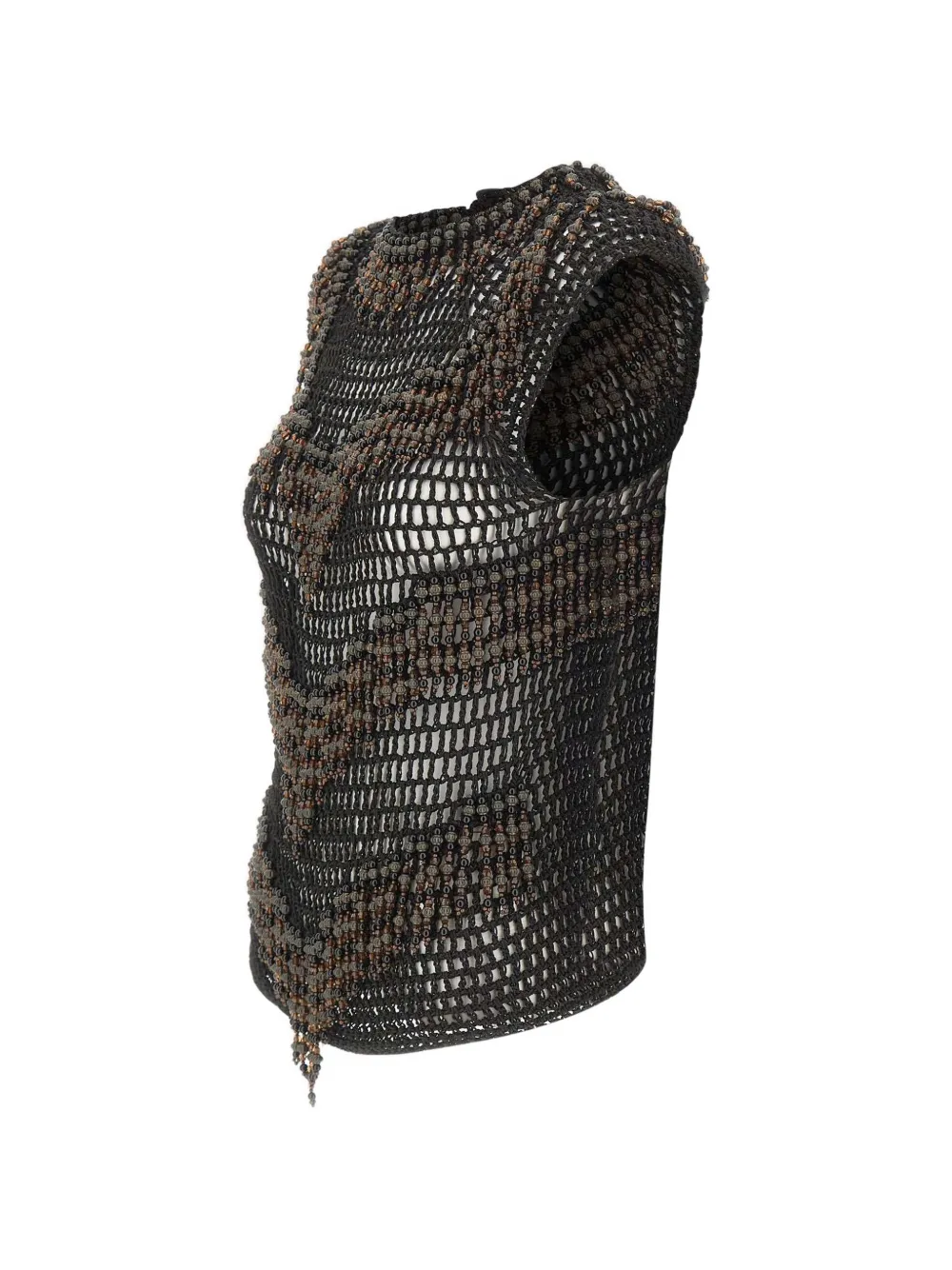  Bless Top Amaranto Con Cuentas - Negro 