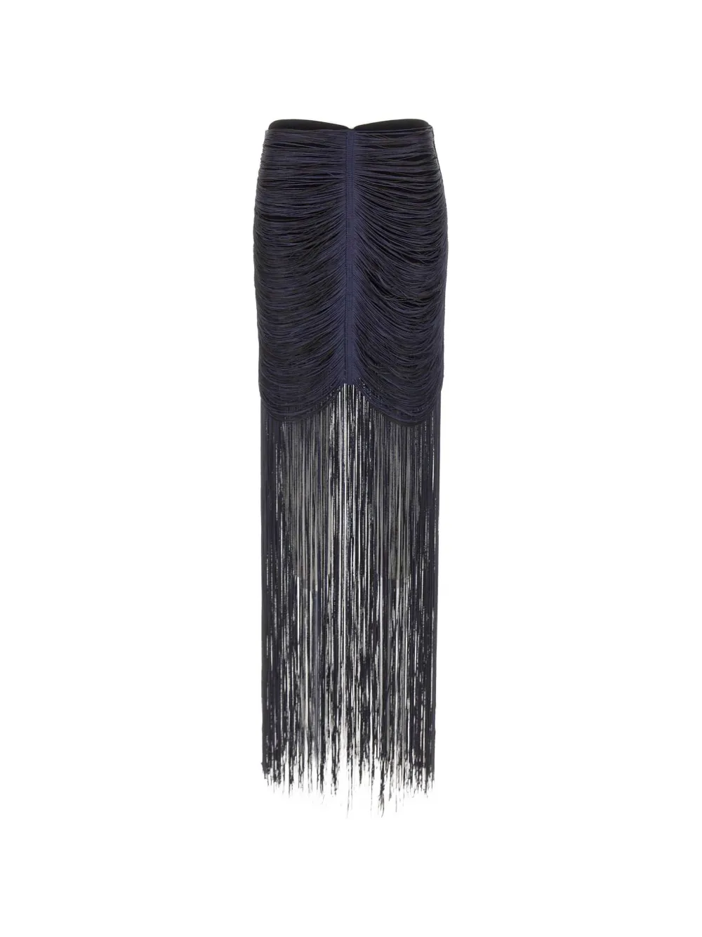 Bless Ruscello fringe-embellished maxi skirt - Blu