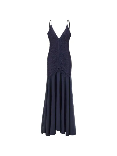 Bless Nostalgia fringe-detailed maxi dress
