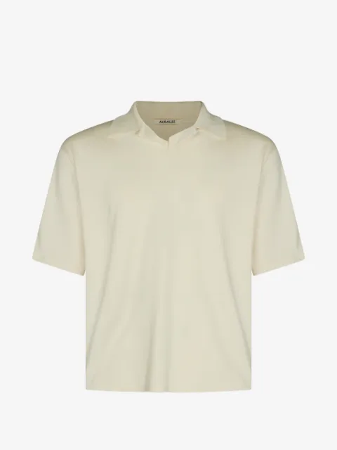 Auralee short-sleeve polo-collar T-shirt