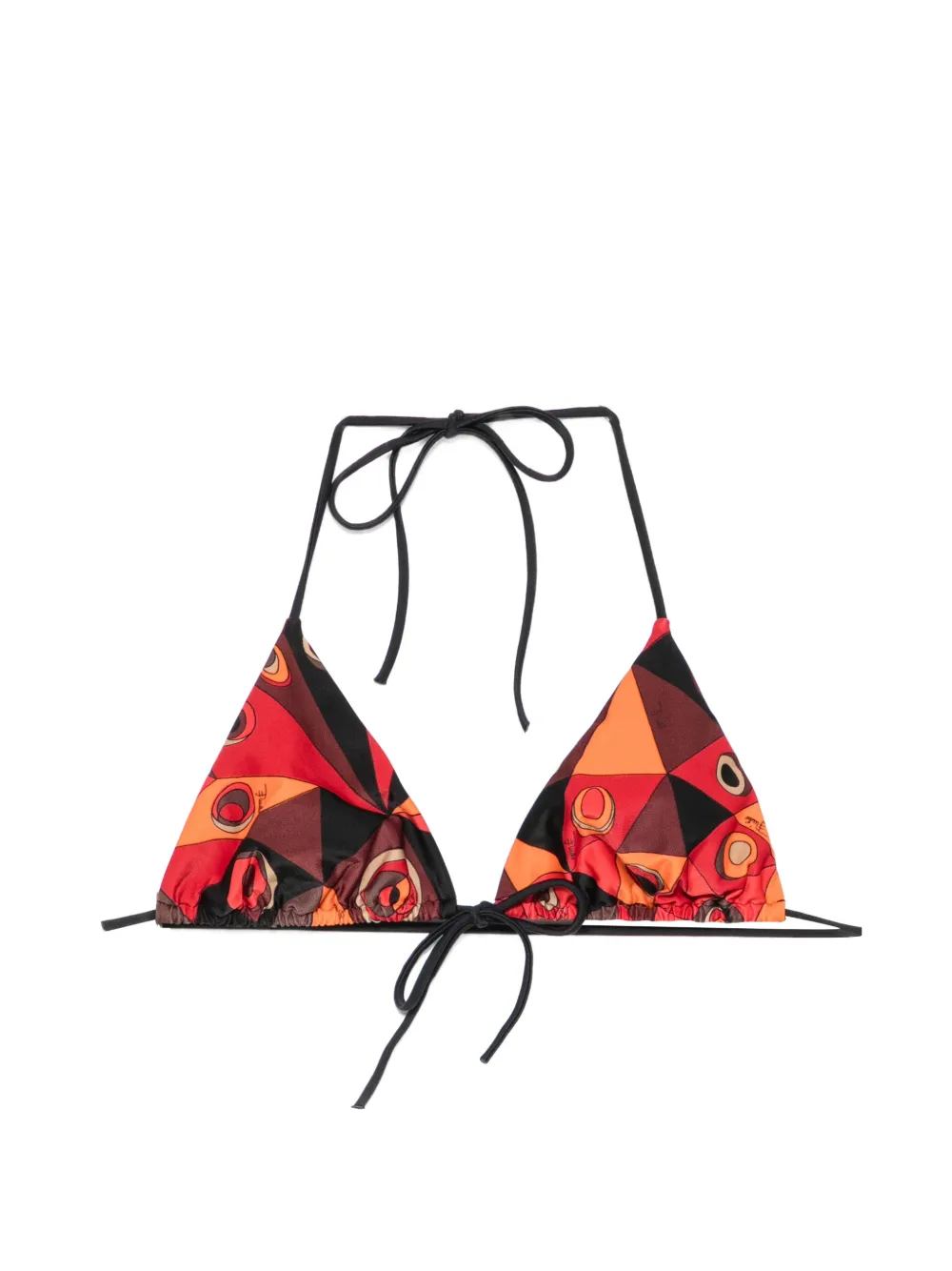 PUCCI geometric-print triangle bikini top - Rosso