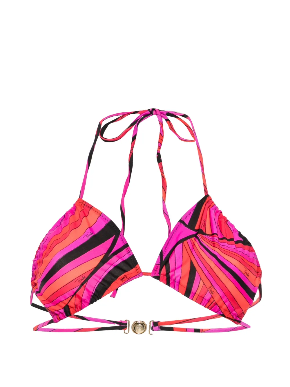 PUCCI Iride-print bikini top - Rosa