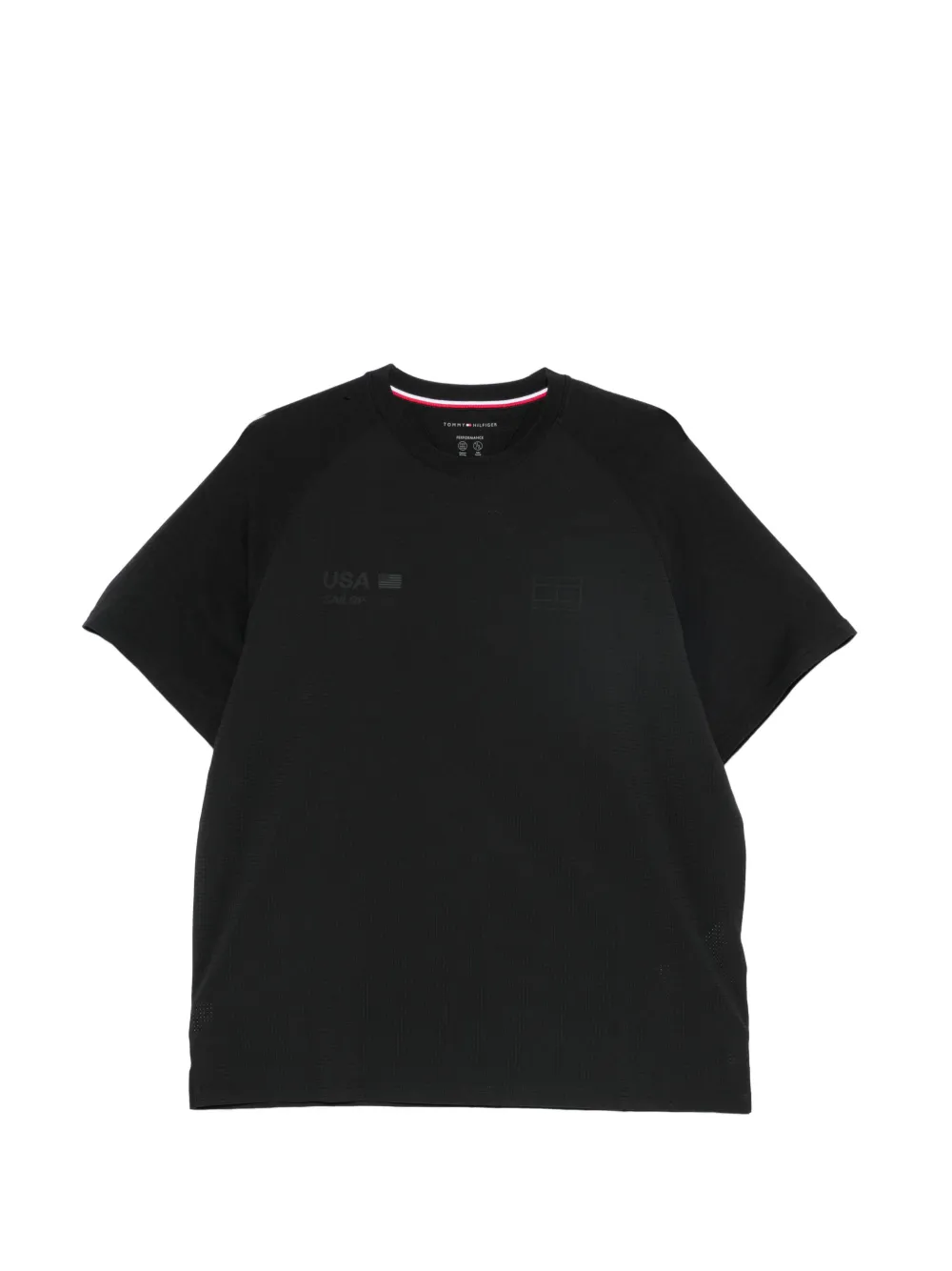 Tommy Hilfiger Us Sail Gp logo-print raglan-sleeve T-shirt - Schwarz