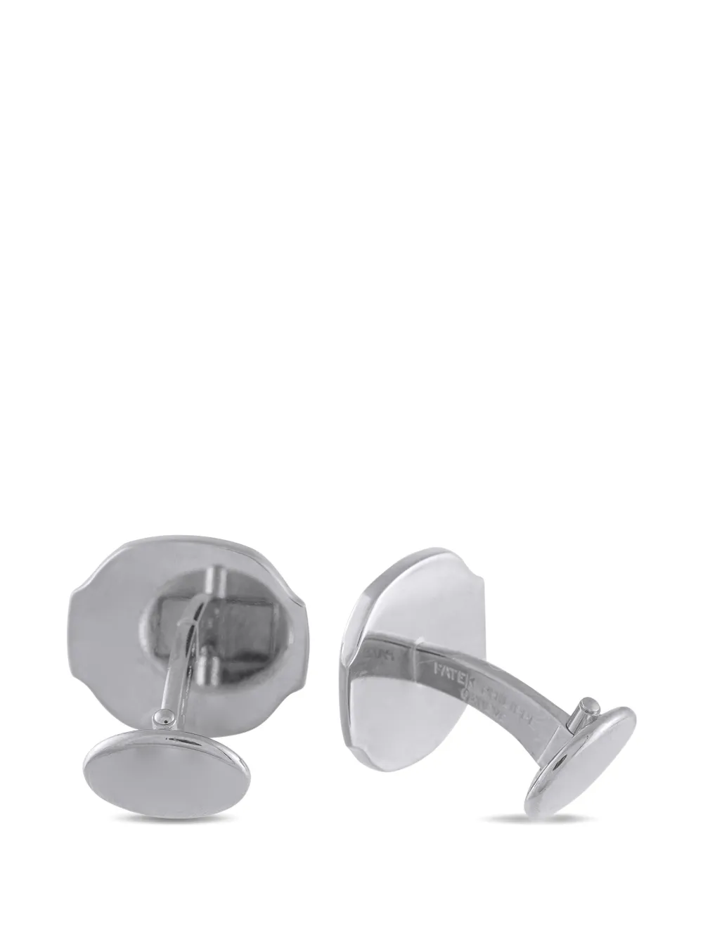 Patek Philippe Pre-Owned Aquanaut dial-pattern cufflinks - Argento