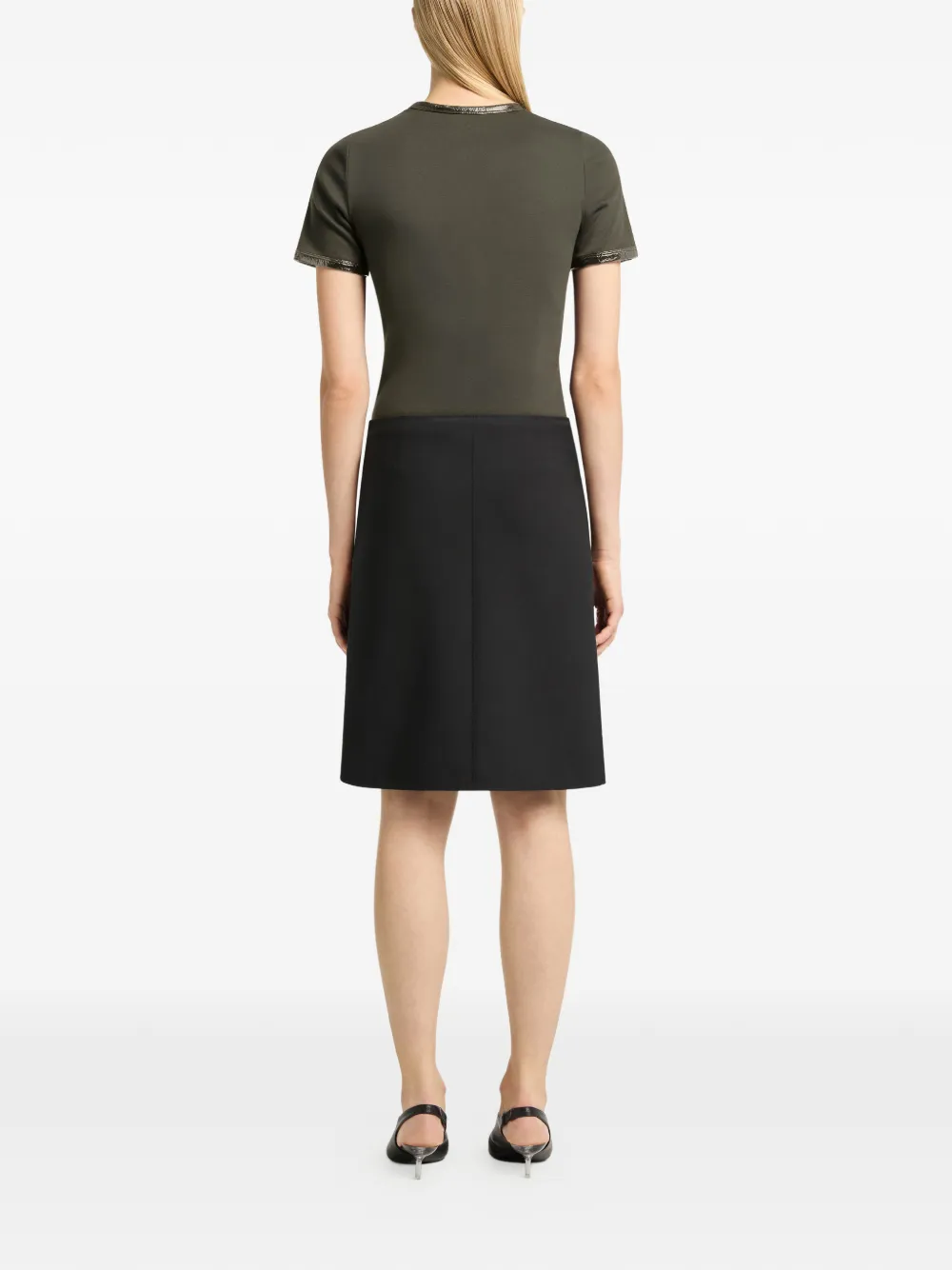Courrèges T-shirt met logopatch en afwerking Groen