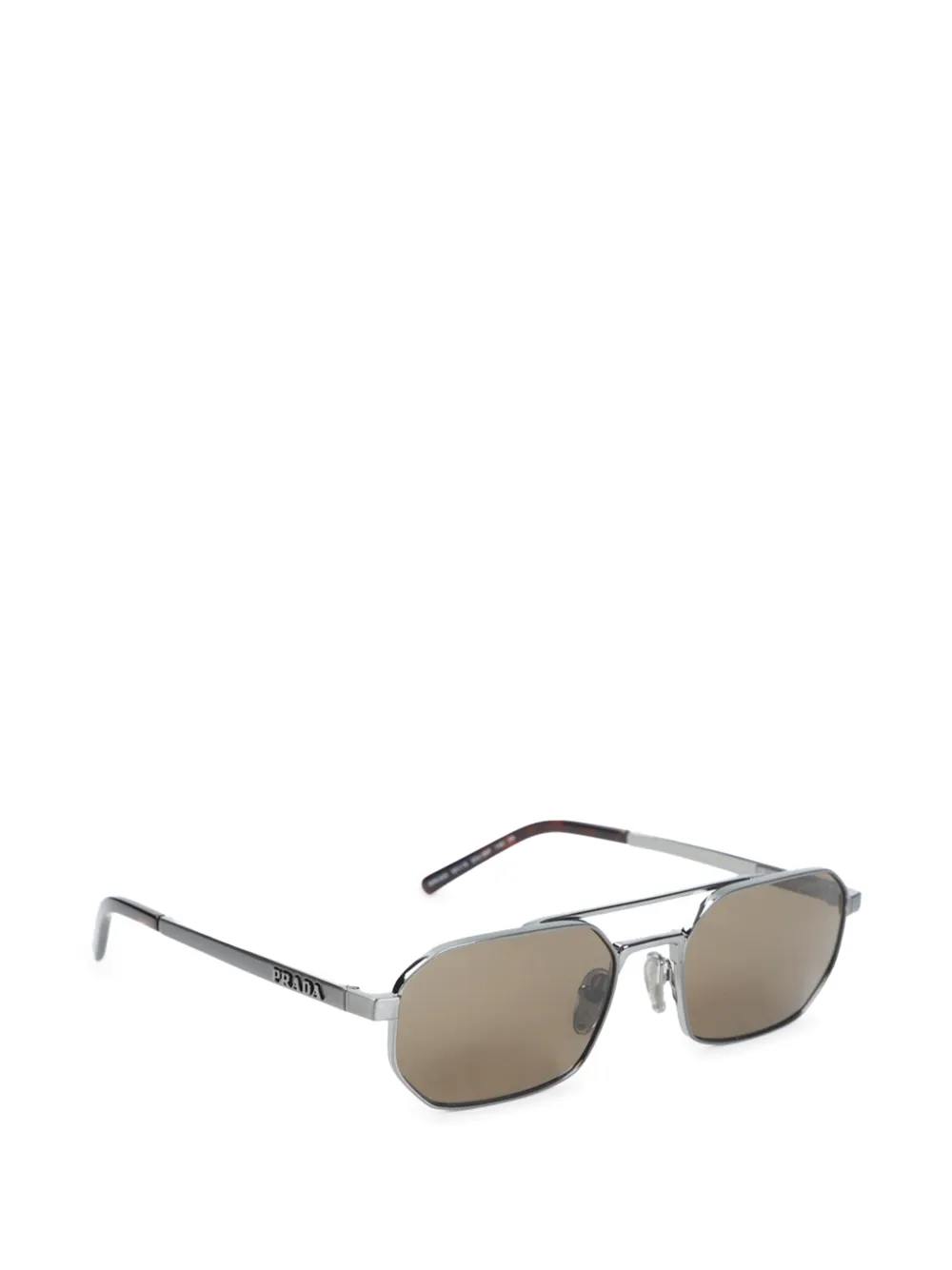 Prada Eyewear Zonnebril met geometrisch montuur Zilver