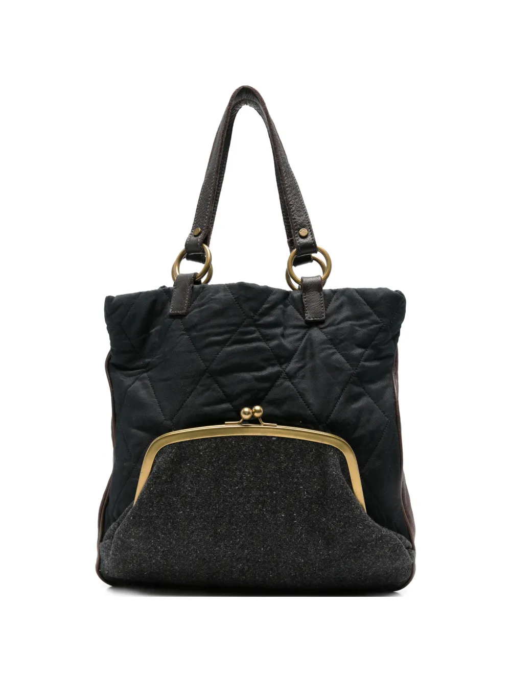 Marni Pre-Owned 2010s quilted-pattern shoulder bag - Nero