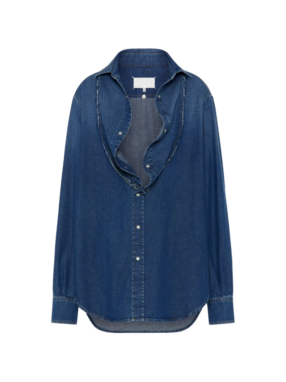 Maison Margiela Folded Collar Denim Shirt - Blu