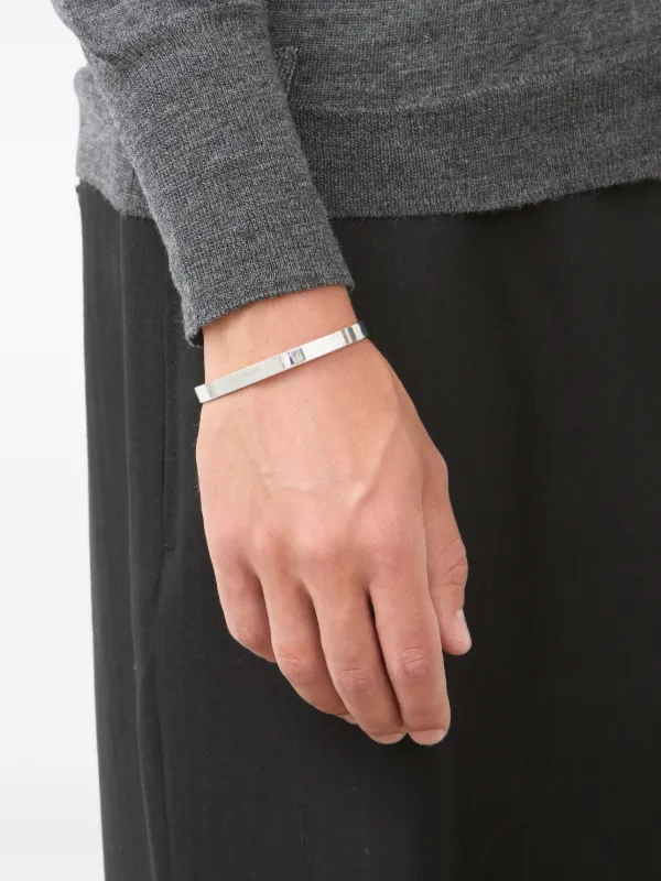  シルバーロゴブレスレット Maison Margiela ロゴ ブレスレット | シルバートーン | FARFETCH JP