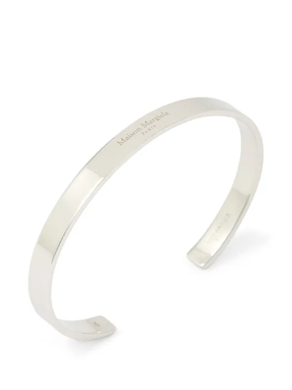  シルバーロゴブレスレット Maison Margiela ロゴ ブレスレット | シルバートーン | FARFETCH JP