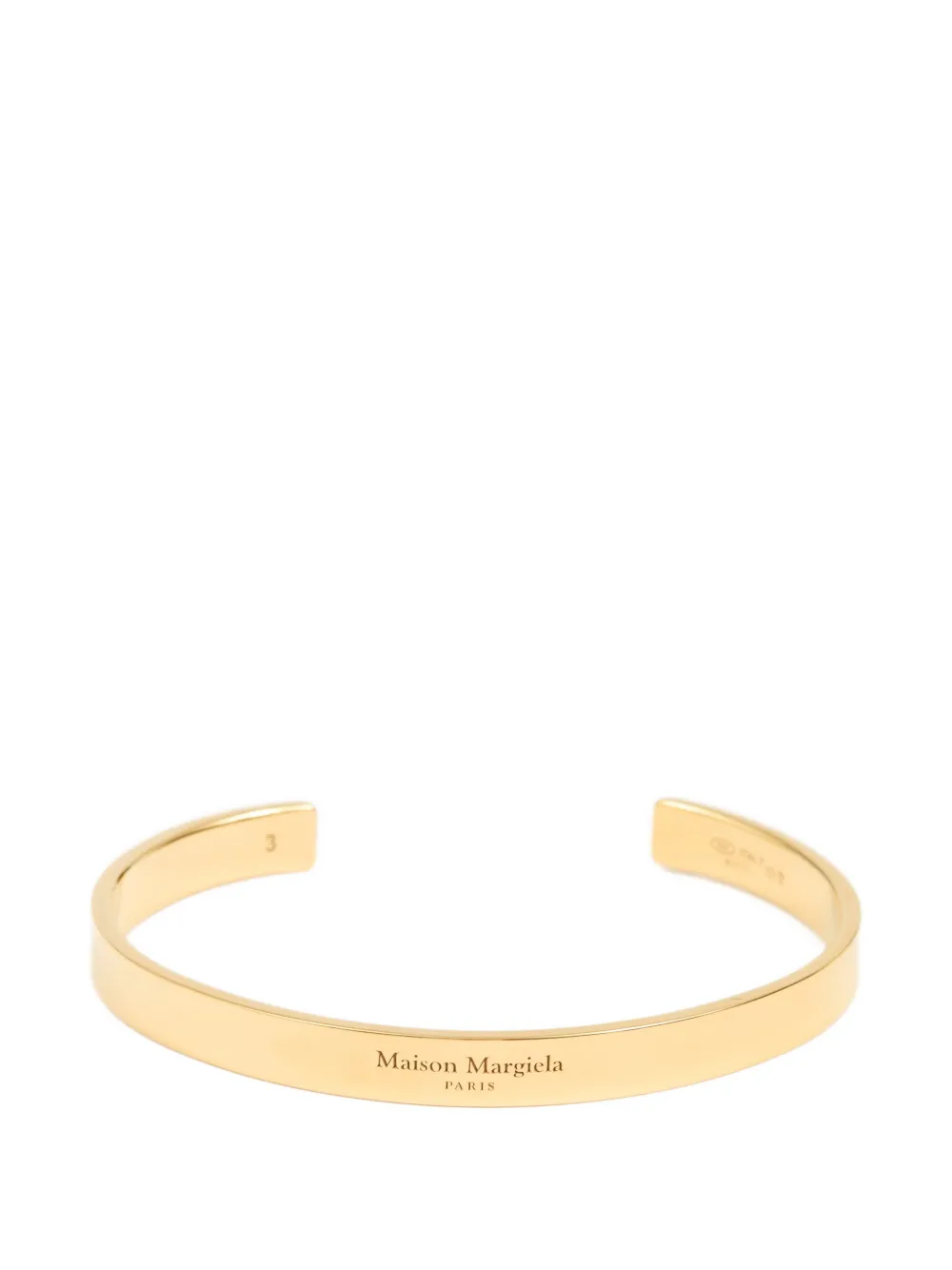 Maison Margiela logo-engraved bracelet - Oro