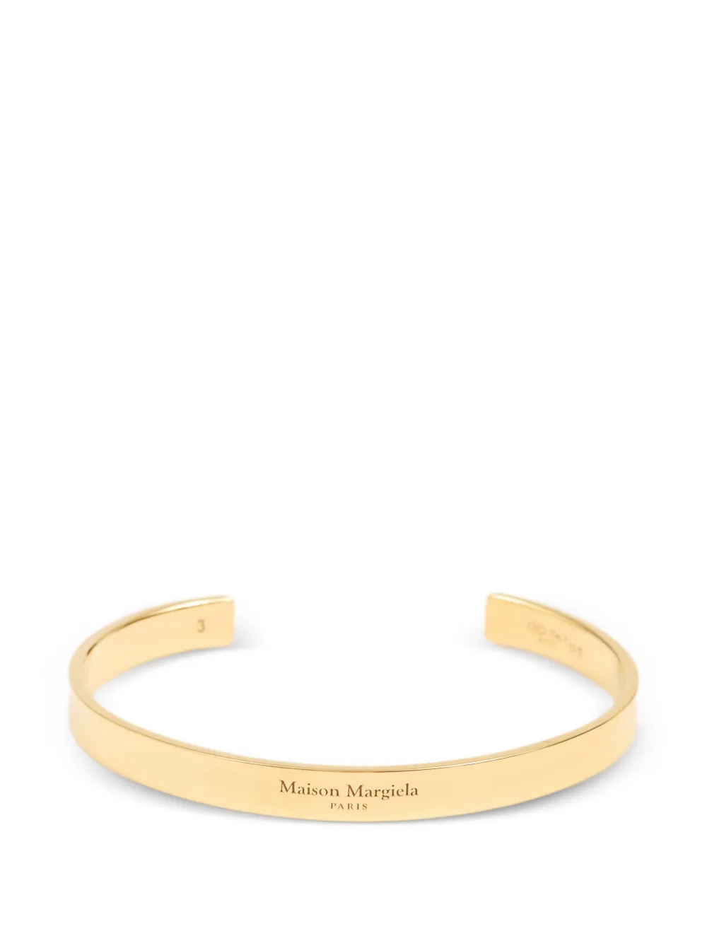 Maison Margiela logo-engraved bracelet - Oro