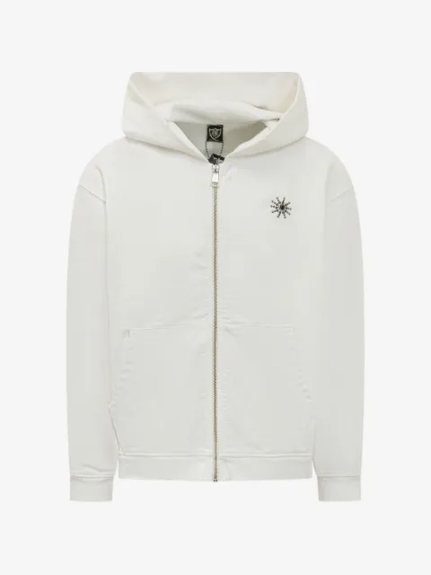 Htc Los Angeles Sun-embellished zip-up hoodie