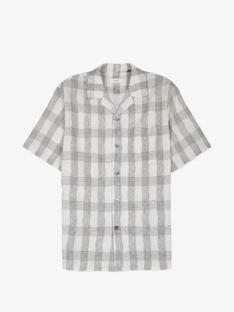 Grifoni camisa bowling con cuadros estampados