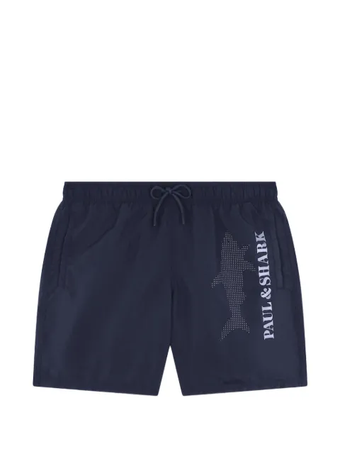 Paul & Shark logo-print drawstring swim shorts