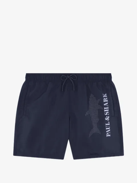 Paul & Shark logo-print drawstring swim shorts