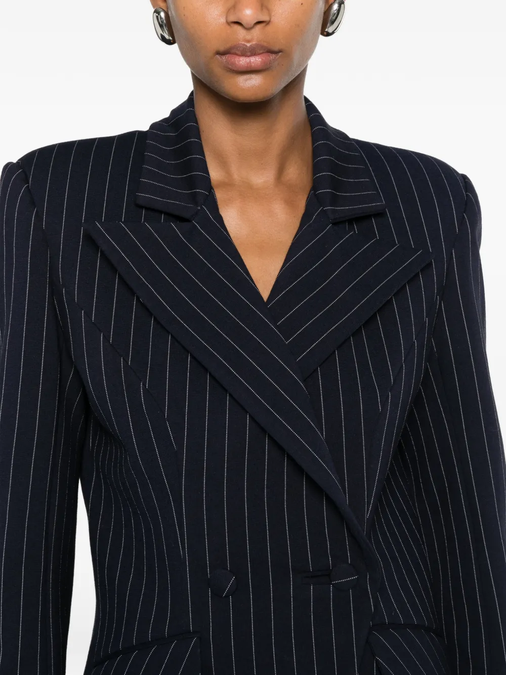 MITILIANE COUTURE Blazer met krijtstreep Blauw
