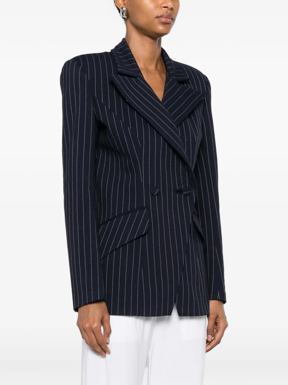 MITILIANE COUTURE Blazer met krijtstreep Blauw