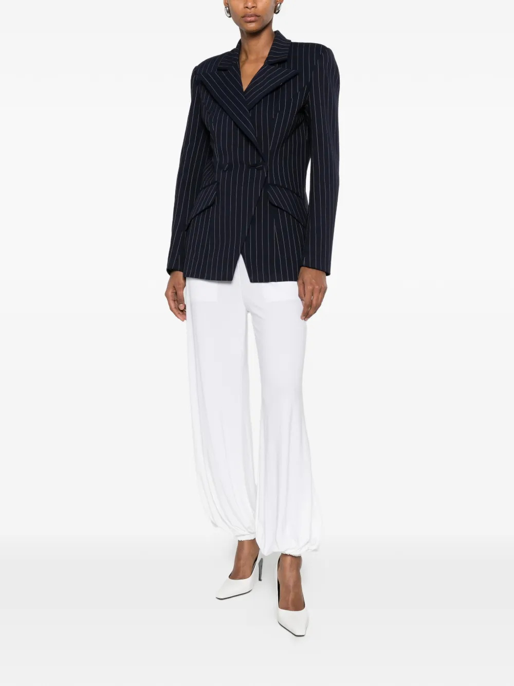 MITILIANE COUTURE Blazer met krijtstreep Blauw