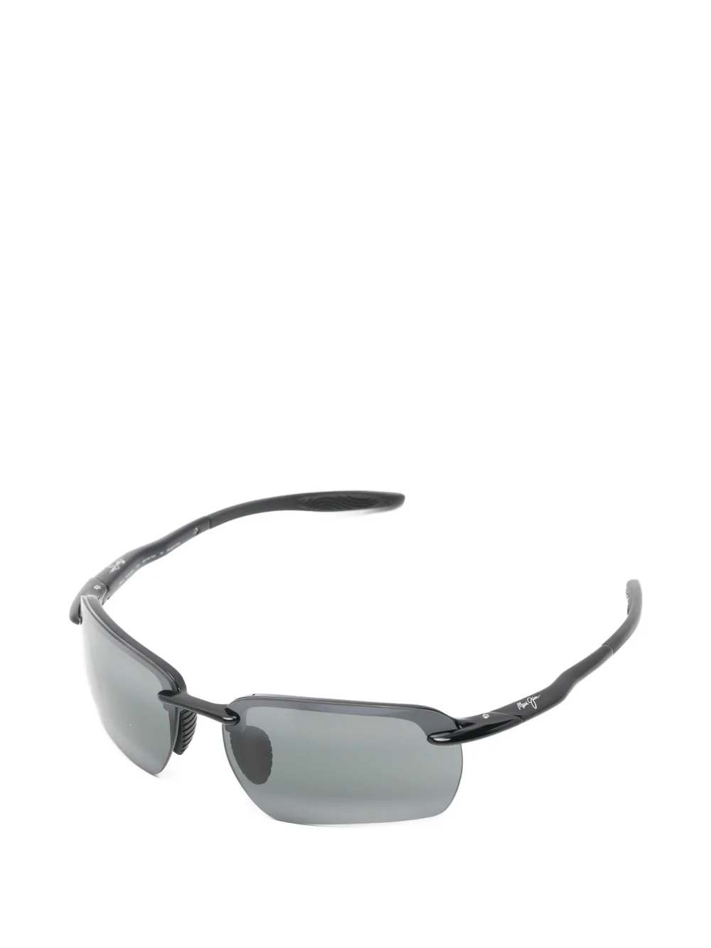 Maui Jim Ho'okipa Ultra G zonnebril met rechthoekig montuur Zwart