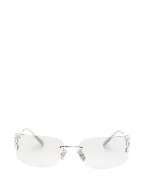Miu Miu Eyewear logo-embellished rimless sunglasses