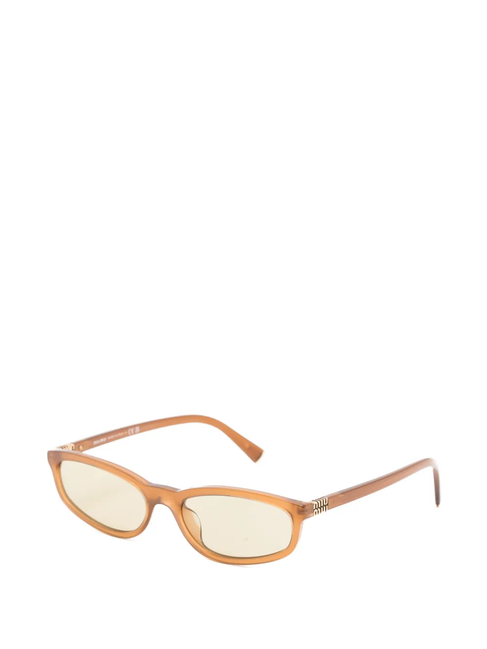 Miu Eyewear Regard zonnebril met logoplakkaat Bruin