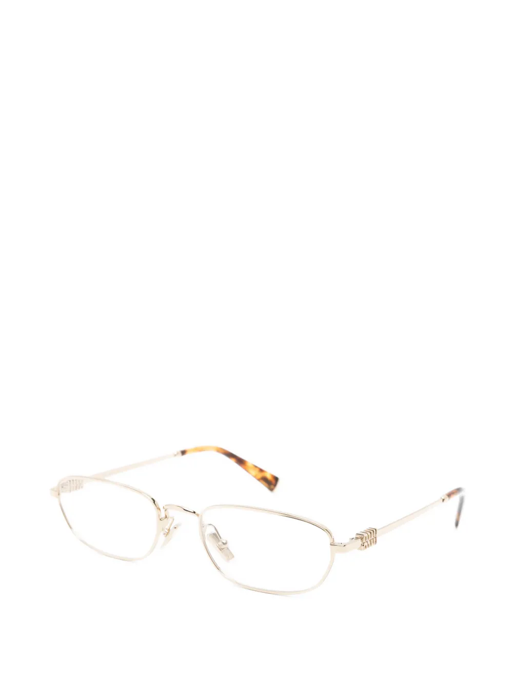 Miu Eyewear Bril met vierkant montuur Goud