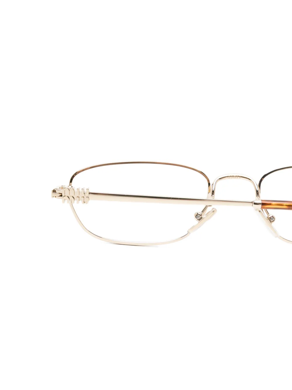 Miu Eyewear Bril met vierkant montuur Goud
