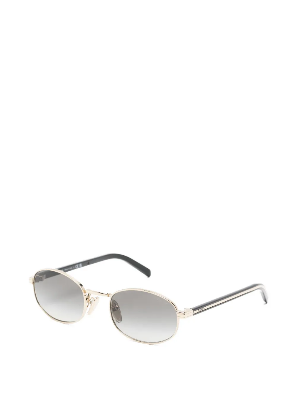 Prada Eyewear Zonnebril met ovalen montuur Goud