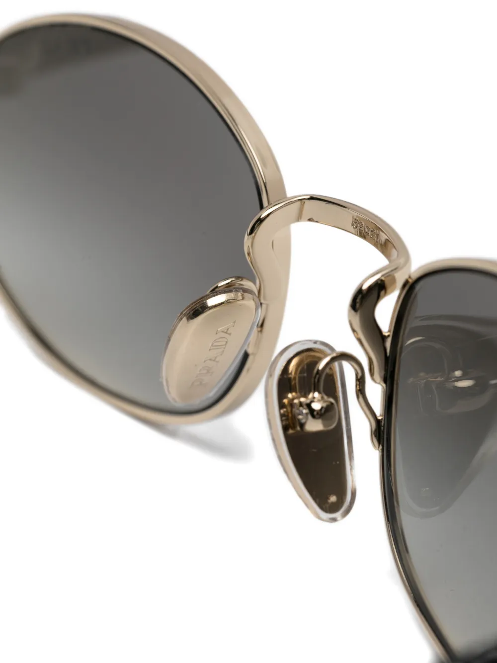Prada Eyewear Zonnebril met ovalen montuur Goud