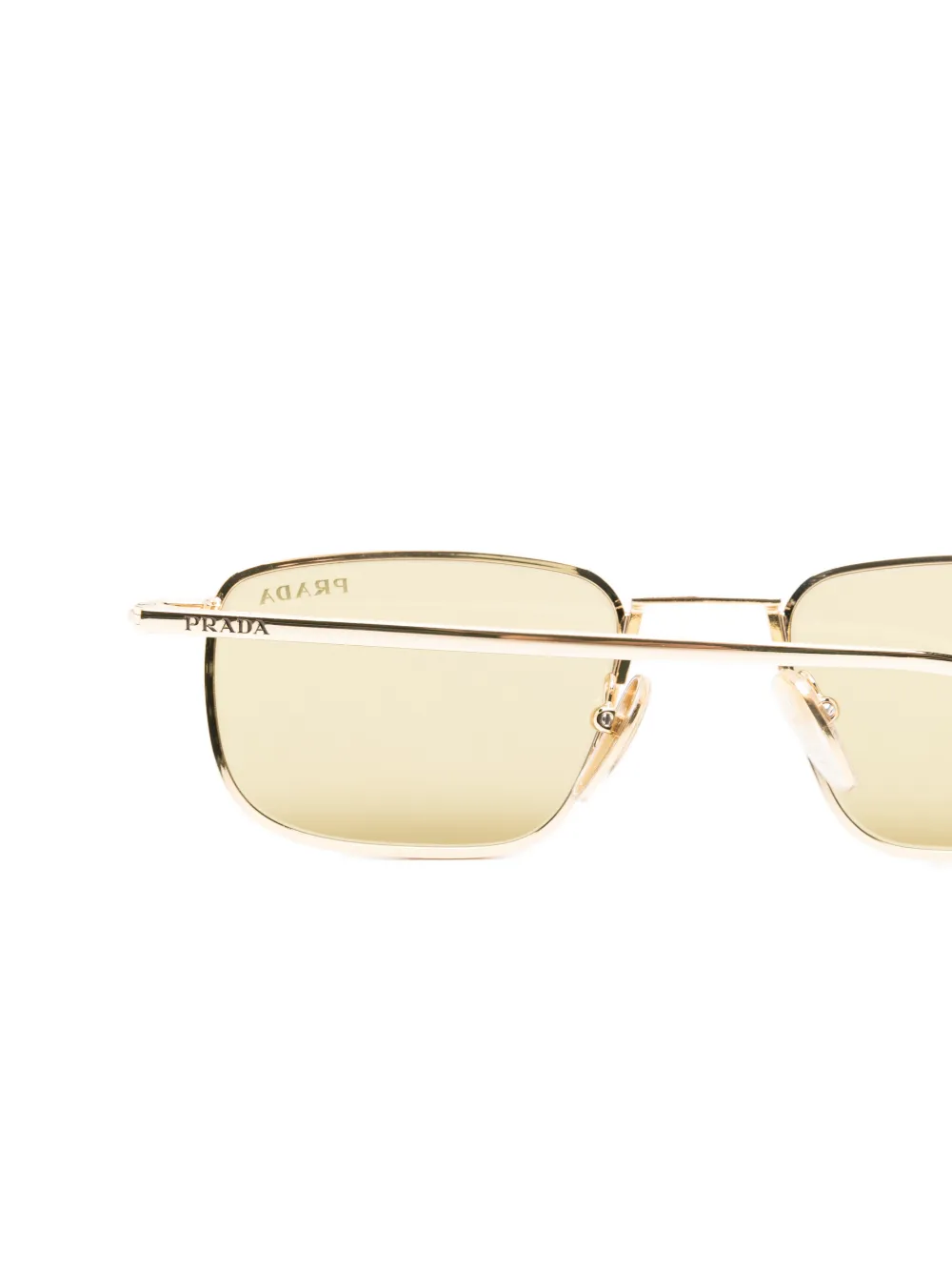 Prada Eyewear Zonnebril met rechthoekig montuur Goud