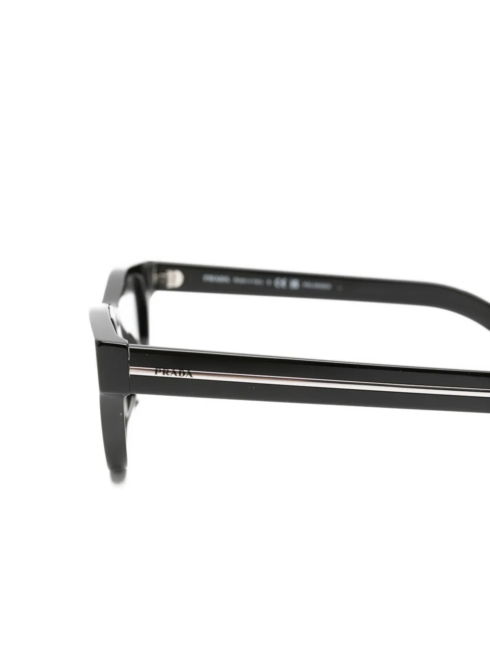 Prada Eyewear Zonnebril met rechthoekig montuur Zwart