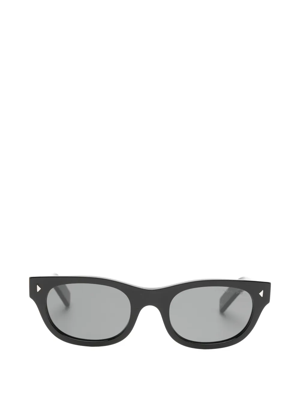 Prada Eyewear Occhiali da sole squadrati con placca logo - Nero