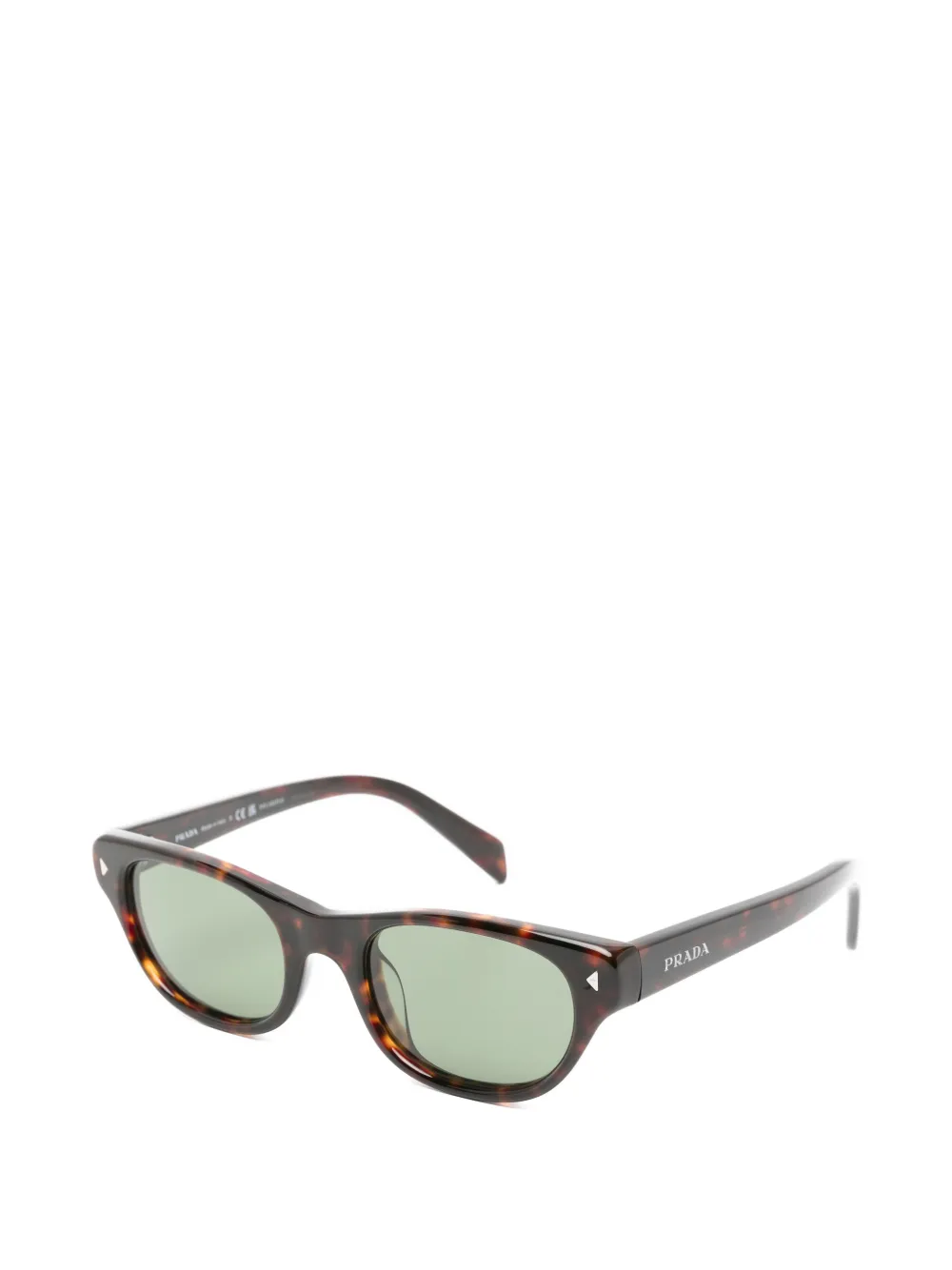 Prada Eyewear Zonnebril met rechthoekig montuur Bruin