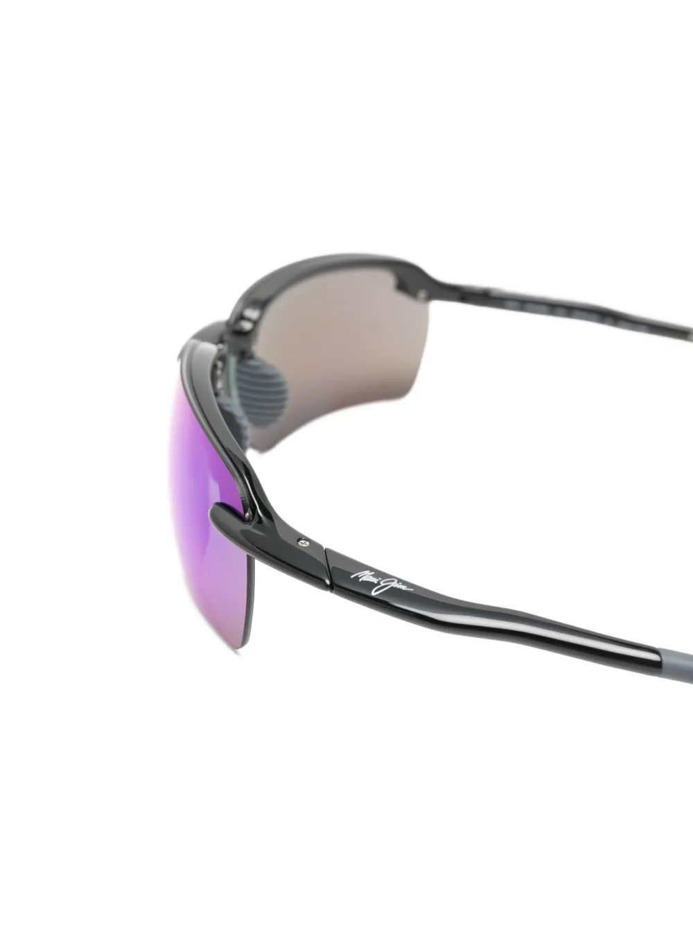 Maui Jim Ho'ókipa Ultra zonnebril met rond montuur Zwart