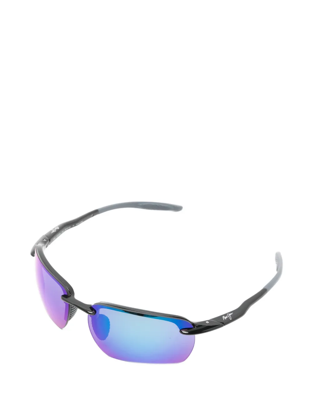 Maui Jim Ho'ókipa Ultra zonnebril met rond montuur Zwart