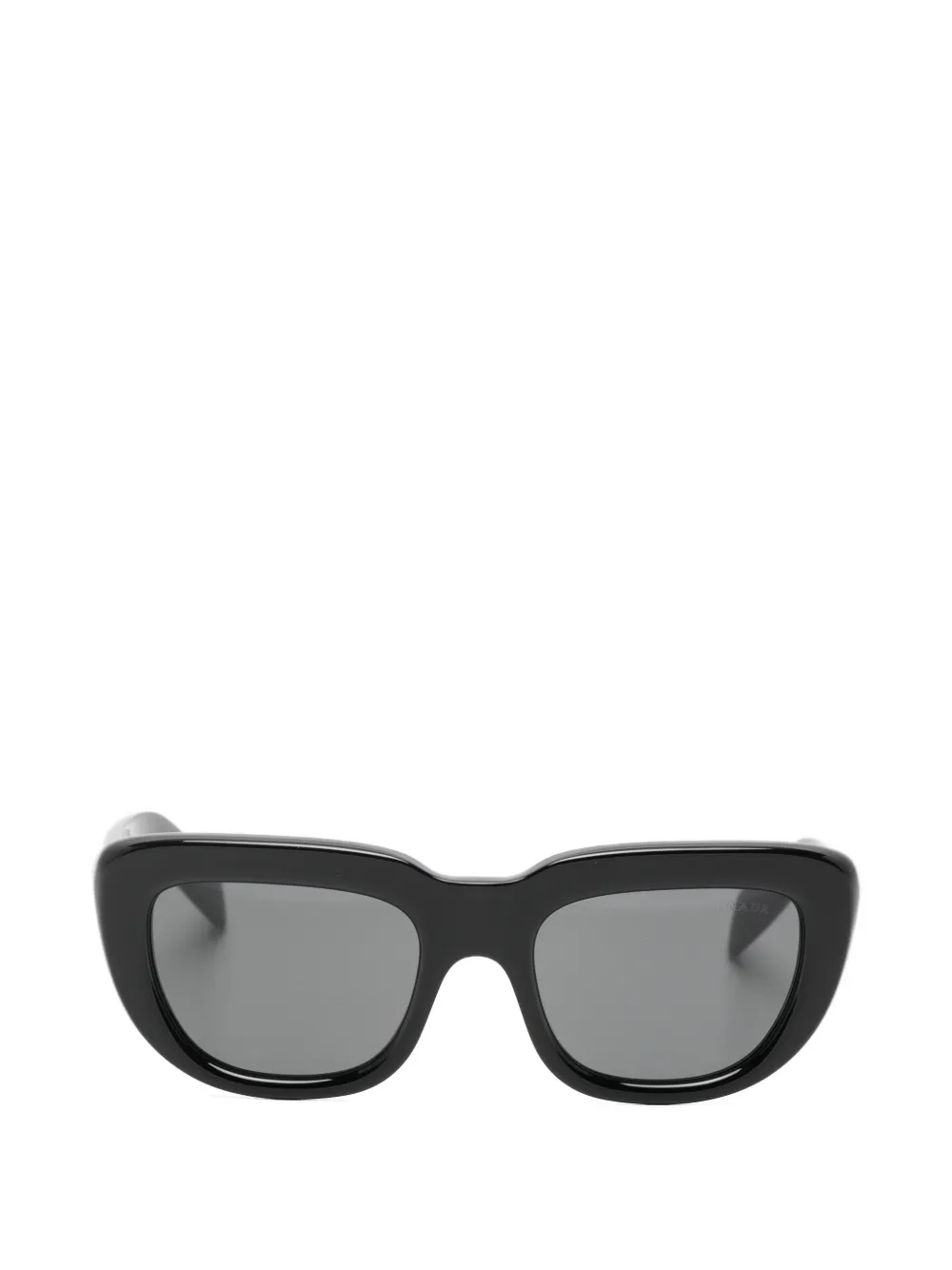 Prada Eyewear logo-print rectangle-frame sunglasses - Nero