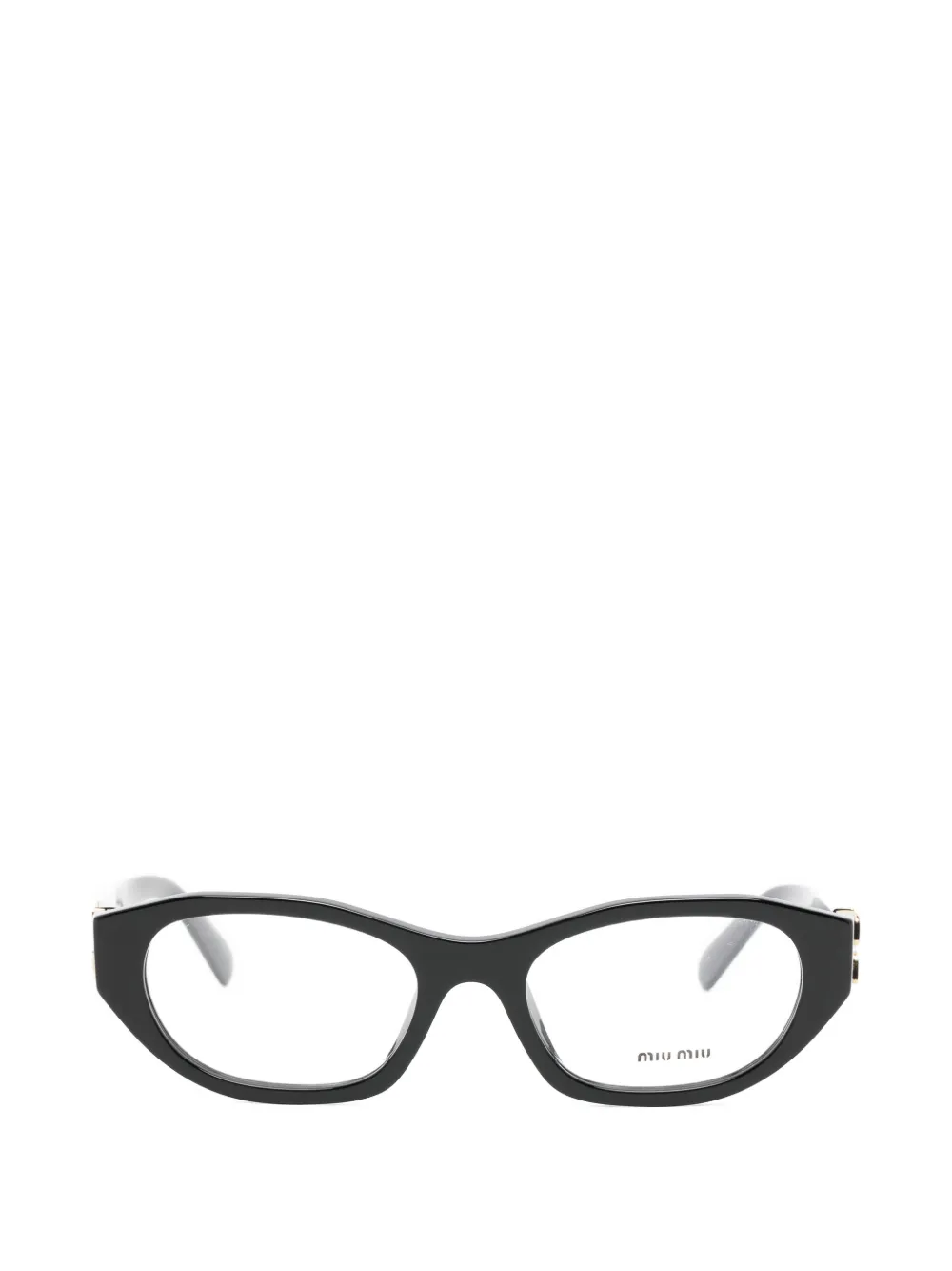 Miu Miu Eyewear logo-plaque glasses - Nero